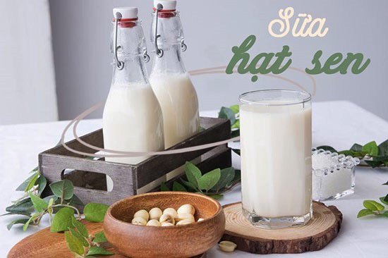 Cách làm sữa hạt sen, sữa tươi, sữa đặc